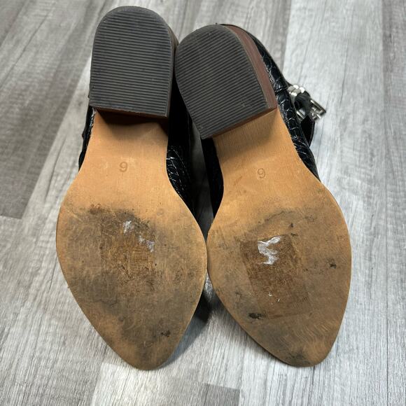 Buckle ARider Eleven Croco Heeled Ankle Closed Toe Sandel Boot Western Size 6 - Picture 9 of 10